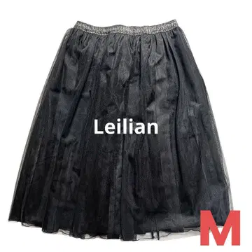 레리안 3중 샤샤 스커트 라메 허리밴딩 블랙 일본제 포멀
