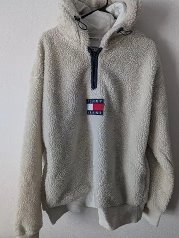 TOMMY JEANS 플리스 자켓 M 아이보리