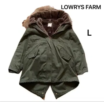 LOWRYS FARM 모즈 코트 L 퍼 라이너 포함 카키 밀리터리