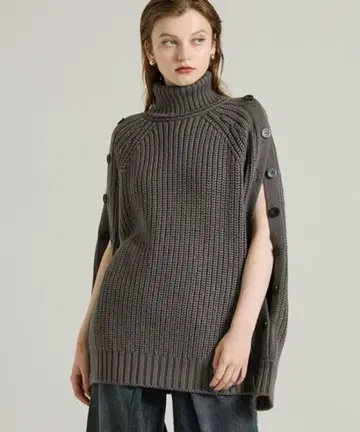 JOHN LAWRENCE SULLIVAN 버튼 슬리브 니트 스웨터