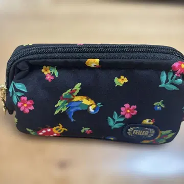 FEILER 꽃무늬 파우치 블랙