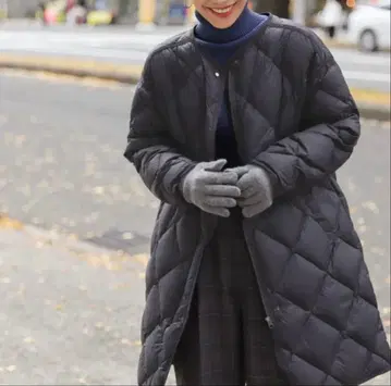 어반 리서치 도어스 라이트 다운 퀼트 코트 네이비 M