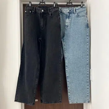 글로벌 워크 GOOD 데님 스트레이트 팬츠 2개 세트