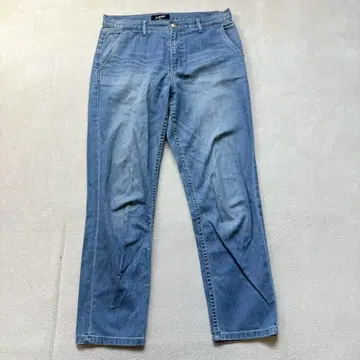 새상품급 선착순 슬로브 이에나 테이퍼드 데님 팬츠 L 사이즈 블루