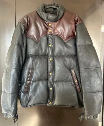 가죽 다운 자켓