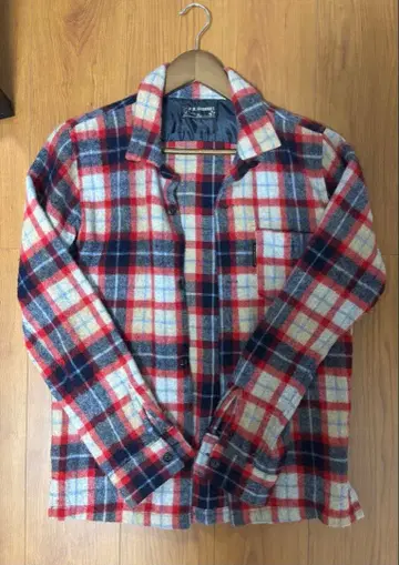 H.R.M. 플란넬 긴팔 셔츠 체크 무늬