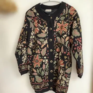 ALLER A PIEO 자수 가디건 럭셔리 모 100% M