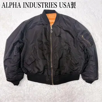 ALPHA INDUSTRIES MA-1 플라이트 자켓 블랙 USA