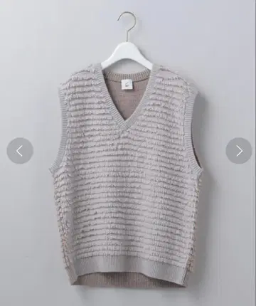 록 6 베이지 프린지 디자인 니트 베스트 애로우즈