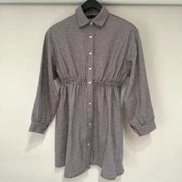 Lovetoxic 체크 무늬 셔츠 원피스 M 150 긴팔