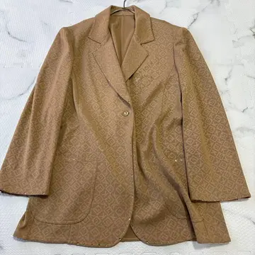 미사용 이타리야 올 패턴 베이지 테일러드 자켓 XL