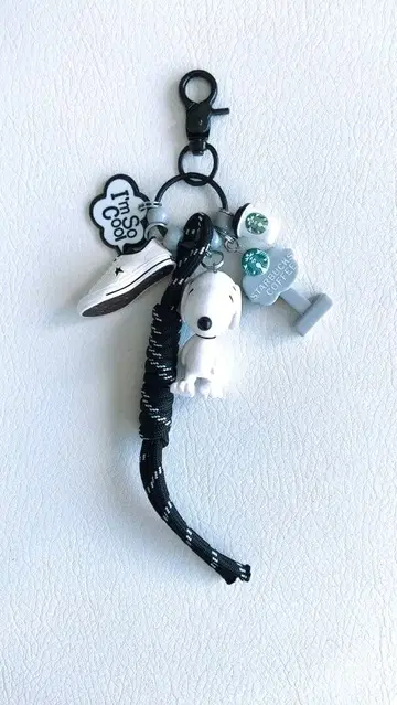 주렁주렁 키링 스누피 가챠 파우치 모노톤