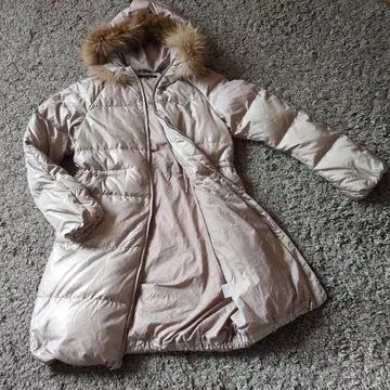 [ 새상품급 ] Theory 후드 부착 베이지 다운 롱 코트 사이즈 2