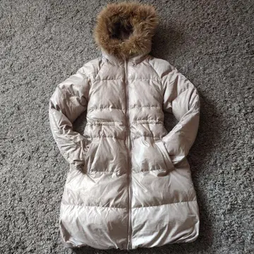 [ 새상품급 ] Theory 후드 부착 베이지 다운 롱 코트 사이즈 2