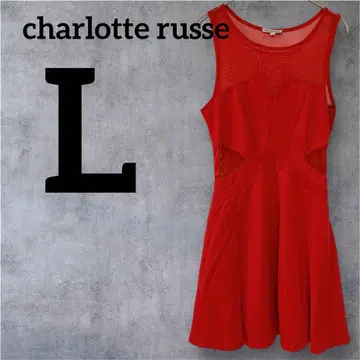 한정판 charlotte russe [ L ] 레드 슬리브리스 원피스