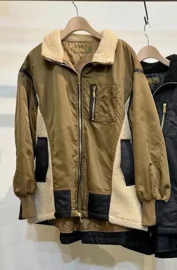 Risley 리즈레이 보아 퀼트 2way 자켓 체크 무늬