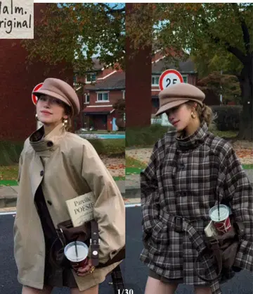 새상품 nalm. 리버서블 하프 트렌치코트