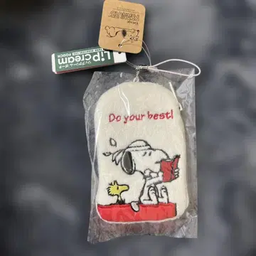 택 포함 미사용 새상품 피넛 스누피 립 크림 파우치