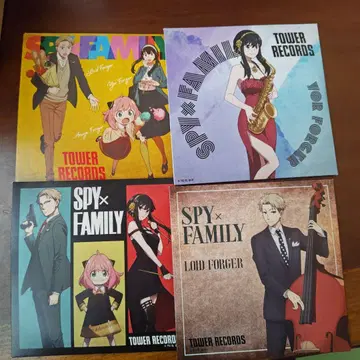 SPY x FAMILY 타워 레코드 레코드 코스터 4종 세트