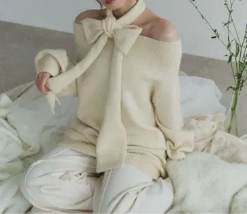 fupel 멀티 웨이 초커 루즈 오프숄더 니트