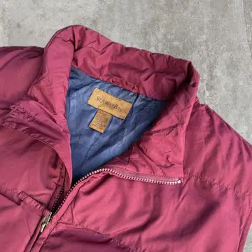 90s stjohnsbay 버건디 다운 베스트 충전솜 XL