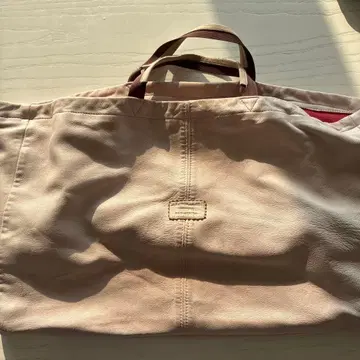 가죽 토트백 베이지