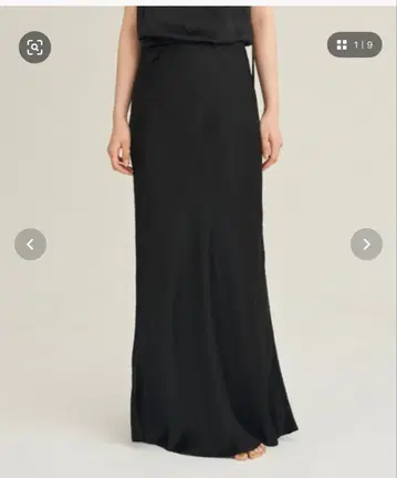 ENOF 블랙 롱 스커트