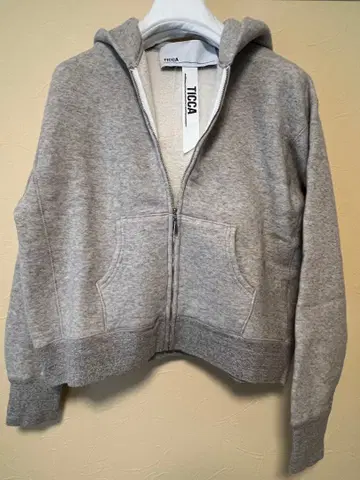 TICCA 다우니 우라케 지퍼 후드티