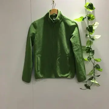 [ 유니클로 ] 플리스 자켓 집업 그린 M 사이즈 포켓 부착