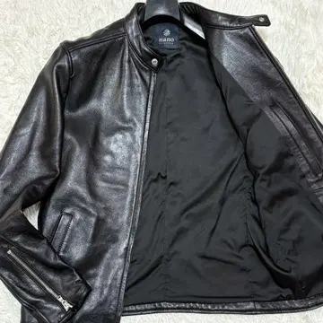 미사용급 나노 유니버스 램 가죽 싱글 라이더 자켓 블랙