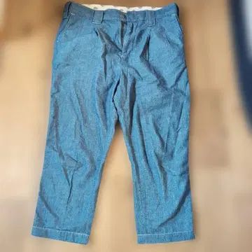 Dickies 와이드 팬츠 블루 7부 기장 여성용