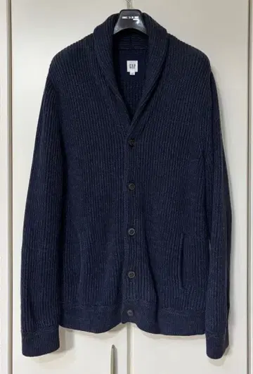 GAP 가디건 리브 숄카라 두꺼운 원단 네이비 L 사이즈