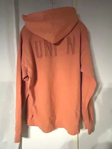 UNION 자수 오렌지 후드 부착 후드티