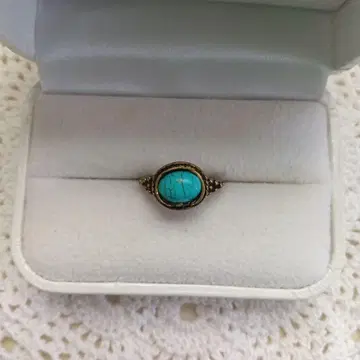 반지 링 터콰이즈 레트로 이국적인 아이언 블루 8호