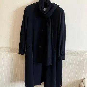 하나에모리 스톨 포함 롱 코트