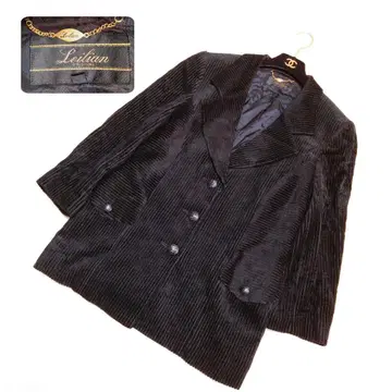 일본제 레리안 코듀로이 자켓 블랙 L Leilian 11호