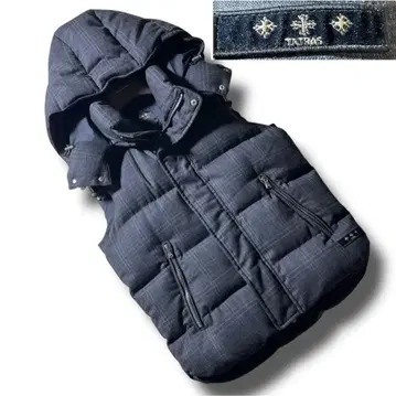 1 타트라스 TATRAS 다운 베스트 체크 무늬 그레이 계열 남성용