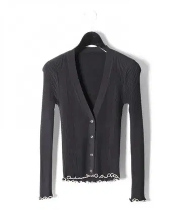 GRACE CONTINENTAL 볼 체인 니트 가디건