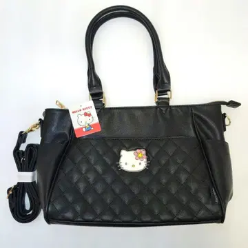 [ 택 포함 ] 헬로키티 퀼팅백 2way백 블랙 시마무라