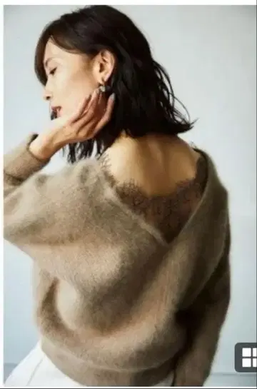 프레이 아이디 레이스 트리밍 라쿤 니트