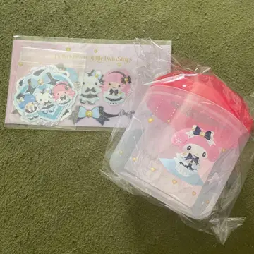 산리오 happy 복권 스티커 캐니스터 2세트