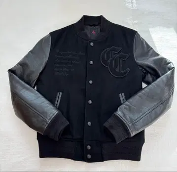 커스텀 컬처 가죽 바시티 자켓 44 S~M 사이즈 y2k