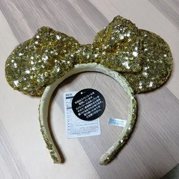 골드 글리터 리본 머리띠