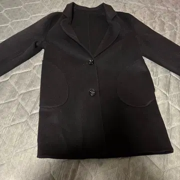 블랙 체스터 코트 양모 100%