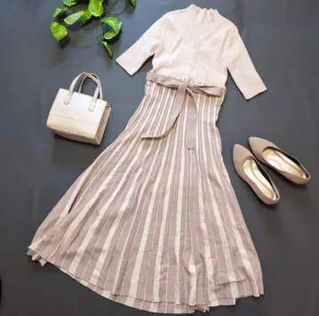 [ 머큐리 듀오 ] 니트 원피스 (M) 롱 원피스 벨트 포함