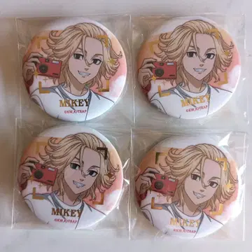 도쿄 리벤저스 사노 만지로 카메라 산책 캔뱃지 금박 4개