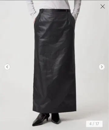 6(ROKU) 폴리에스테르 새틴 스커트