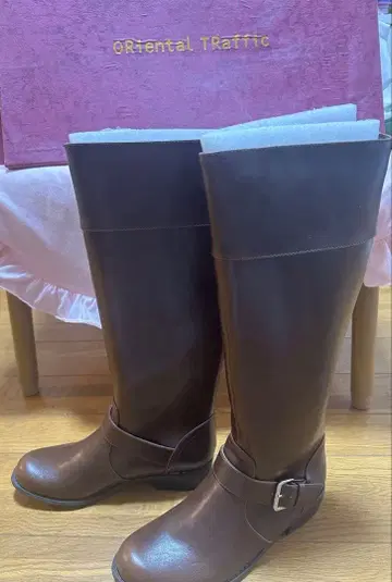 ORiental Traffic 브라운 롱 부츠 S 사이즈 미사용 새상품