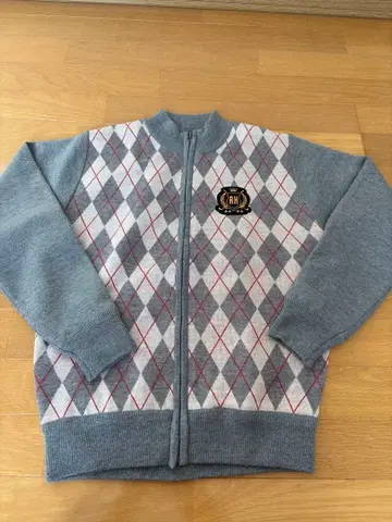 그레이 다이아몬드 패턴 자켓