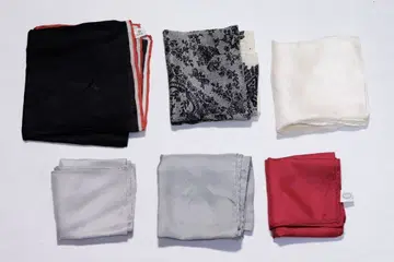 새상품급 실크 100% 손수건 6개 세트